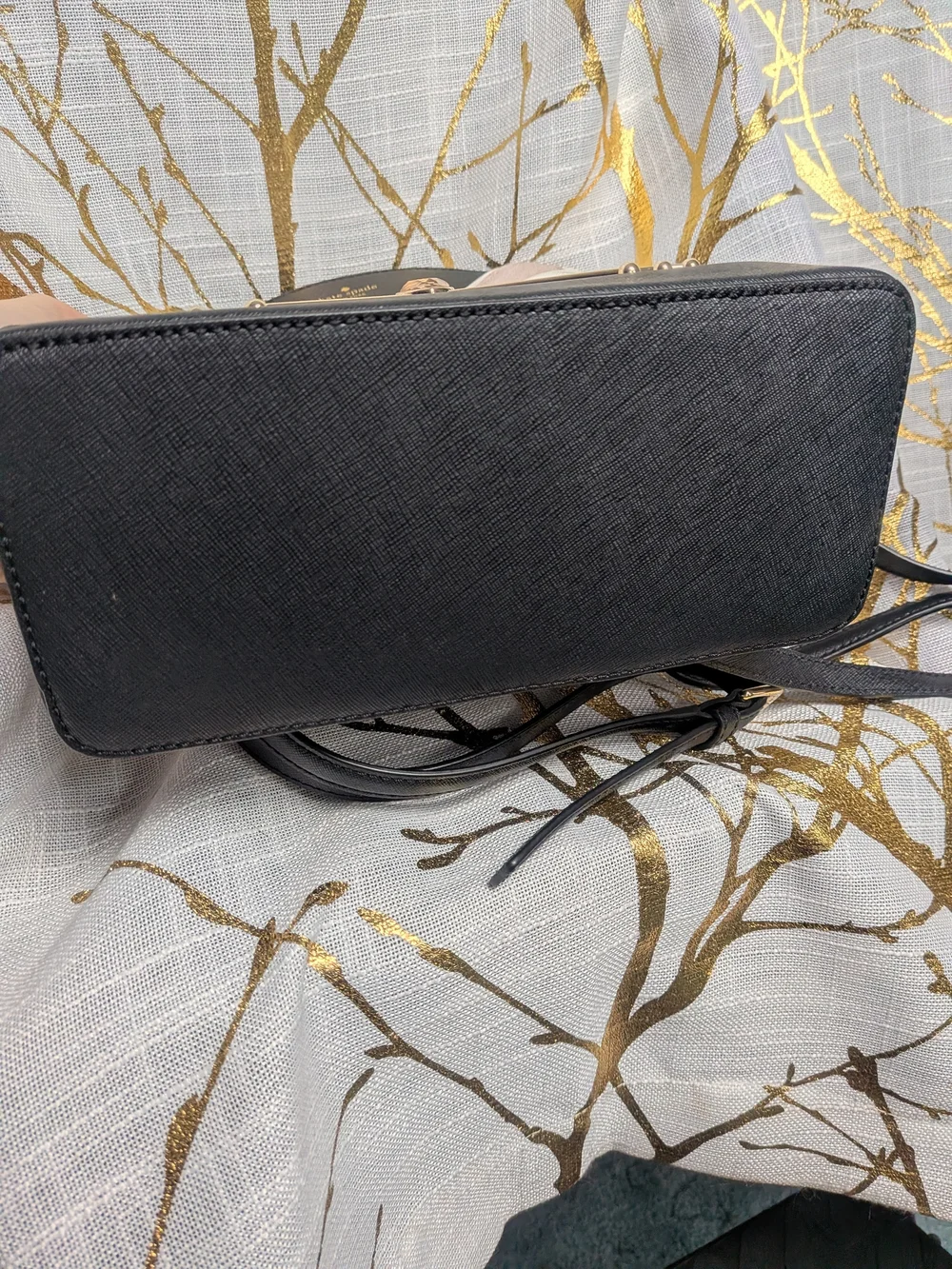 kate spade Black Bunny Ear Mini Backpack with Pom